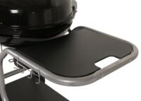 Holzkohle Kugelgrill schwarz aus emailliertem Stahl mit Deckel und Ablagen