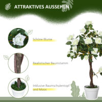 Pflanze Kunstbaum künstlich im Zementtopf für Dekoration