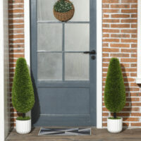 Kunstpflanzen Zypresse im 2er-Set, 90 cm, für Innen- und Außenbereiche geeignet.