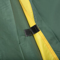 Kuppelzelt für 2–3 Personen, aus Polyester & Glasfaser, Farbe Grün-Gelb.