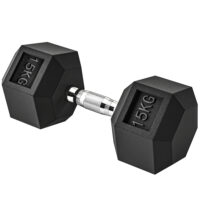 Kurzhantel mit gerändeltem Griff für Fitness Zuhause 15kg Gusseisen