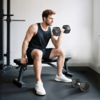 Kurzhantel mit Anti-Rutsch-Griff 35kg schwarz silber