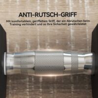 Kurzhantel mit Anti-Rutsch-Griff 35kg schwarz silber