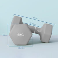 Kurzhantel Set rutschfest bodenschonend Fitness Training 2x6kg