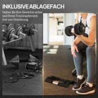 Kurzhantel verstellbar mit Ablage für Fitness Heimtraining