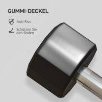 Rutschfestes Kurzhantel-Set 10kg aus Metall in Schwarz.