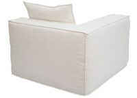 L-Sofa Lounge-Couch mit Ottomane modular rechts links 63x270x190cm creme
