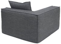 L-Sofa Lounge-Couch mit Ottomane modular rechts links 63x270x190cm dunkelgrau