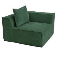 L-Sofa Lounge-Couch mit Ottomane modular rechts links 63x270x190cm grün