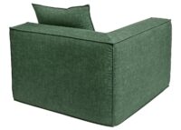 L-Sofa Lounge-Couch mit Ottomane modular rechts links 63x270x190cm grün