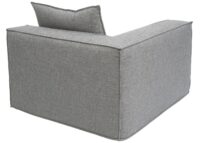 L-Sofa Lounge-Couch mit Ottomane modular rechts links 63x270x190cm hellgrau