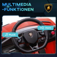 Kinderauto Elektroauto Lamborghini mit Flügeltüren Musik und Hupe 3-5 Jahre rot