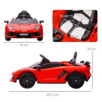 Kinderauto Elektroauto Lamborghini mit Flügeltüren Musik und Hupe 3-5 Jahre rot