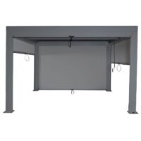 Lamellen Pergola Stanley Gartenpavillon Alu Seitenwand 3x4m anthrazit