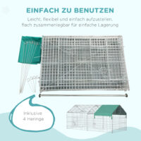 Laufgitter Aussengehege für Kleintiere 220x103x103cm