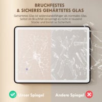LED Badezimmerspiegel dimmbar Anti-Beschlag 80x60cm schwarz