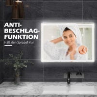 LED Badezimmerspiegel beleuchtet mit Touch Antibeschlag Vergrösserung