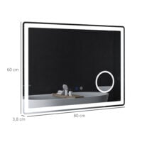 LED Badezimmerspiegel beleuchtet mit Touch Antibeschlag Vergrösserung