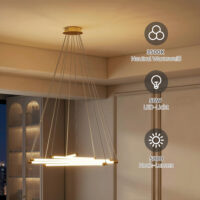 LED Deckenleuchte anpassbar für Wohnzimmer Küche 50W gold weiss