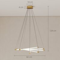 LED Deckenleuchte anpassbar für Wohnzimmer Küche 50W gold weiss