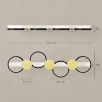 LED Deckenleuchte dimmbar mit Fernbedienung für Wohnzimmer schwarz gold