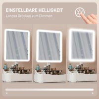 LED Kosmetikspiegel mit Beleuchtung drehbar wiederaufladbar