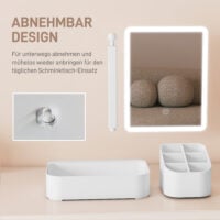 LED Kosmetikspiegel mit Beleuchtung drehbar wiederaufladbar