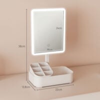 LED Kosmetikspiegel mit Beleuchtung drehbar wiederaufladbar