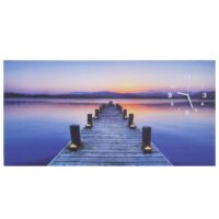 LED Leinwandbild mit Timer und flackerndem Licht 110x55 cm