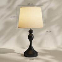 LED Nachttischlampe dimmbar mit USB Ladefunktion schwarz