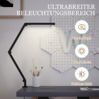 LED Schreibtischlampe dimmbar mit Klemme schwarz