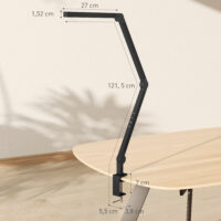 LED Schreibtischlampe dimmbar mit Klemme schwarz