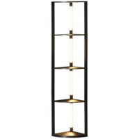 LED Standleuchte mit Eckregal dimmbar warmweiss schwarz