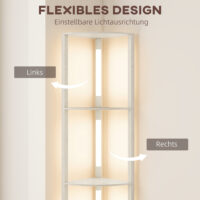 LED Standleuchte mit Regal dimmbar warmweiss Eiche