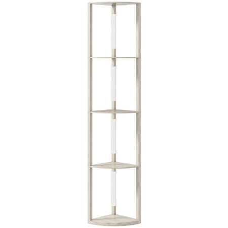 LED Standleuchte mit Regal dimmbar warmweiss Eiche