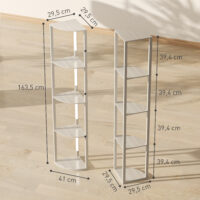 LED Standleuchte mit Regal dimmbar warmweiss Eiche