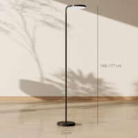 LED Stehlampe flexibel verstellbar mit Fernbedienung schwarz