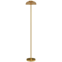 LED Stehlampe warmweiss mit Fussschalter für Wohnzimmer Messing