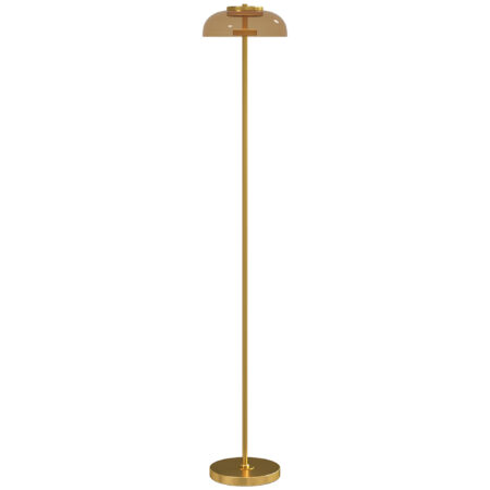 LED Stehlampe warmweiss mit Fussschalter für Wohnzimmer Messing