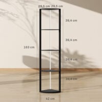 LED Stehlampe dimmbar mit Regal RGB Farbwechsel und Fernbedienung