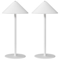 LED Tischlampe wiederaufladbar mit Touchfunktion und USB weiss