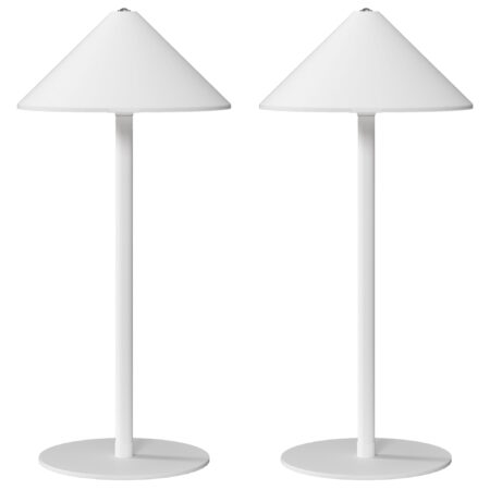 LED Tischlampe wiederaufladbar mit Touchfunktion und USB weiss