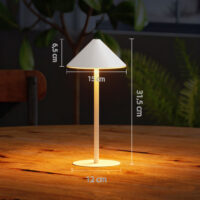 LED Tischlampe wiederaufladbar mit Touchfunktion und USB weiss