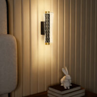 LED Wandleuchte dimmbar für innen Schlafzimmer Metall schwarz
