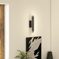LED Wandleuchte dimmbar für innen Schlafzimmer Metall schwarz