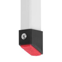 Klappbare Leiter 3 Stufen Stahl Weiss