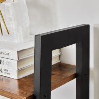 Bücherregal Leiterregal mit 4 Ebenen in Braun.