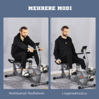 Liegeergometer Heimtrainer für Senioren mit LCD und Magnetwiderstand