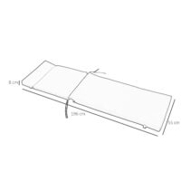 Dunkelgraues weiches Liegenpolster für Sonnenliegen, bietet optimalen Komfort und eine stilvolle Optik im Outdoor-Bereich.