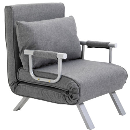 Liegesessel Relaxsessel mit Liegefunktion und Gästebett grau